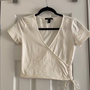 Low cut tie around ruched top from Forever 21!